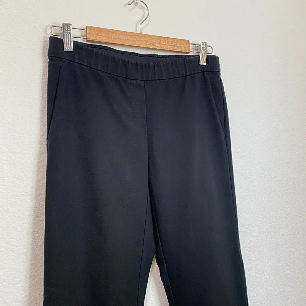 J. Jill Black Ponte Knit Elastic Waist Pull On Pants Size 4